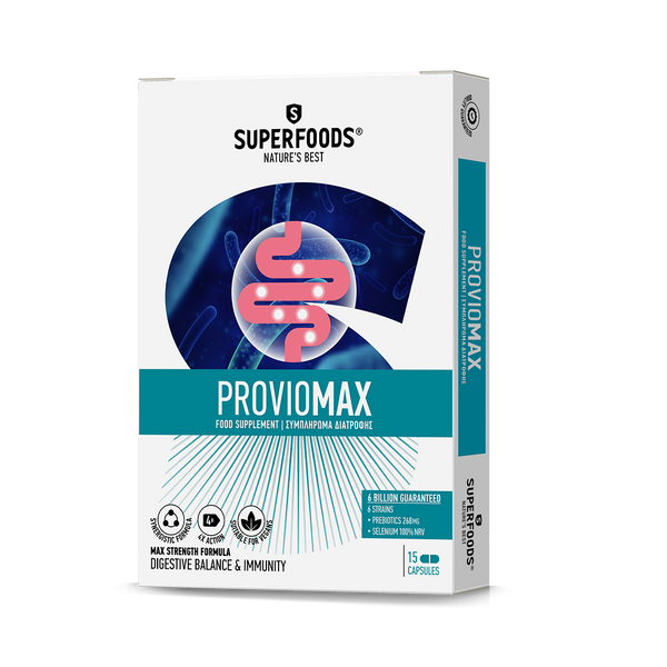 caixa de produto superfoods priviomax suplemento alimentar com probióticos