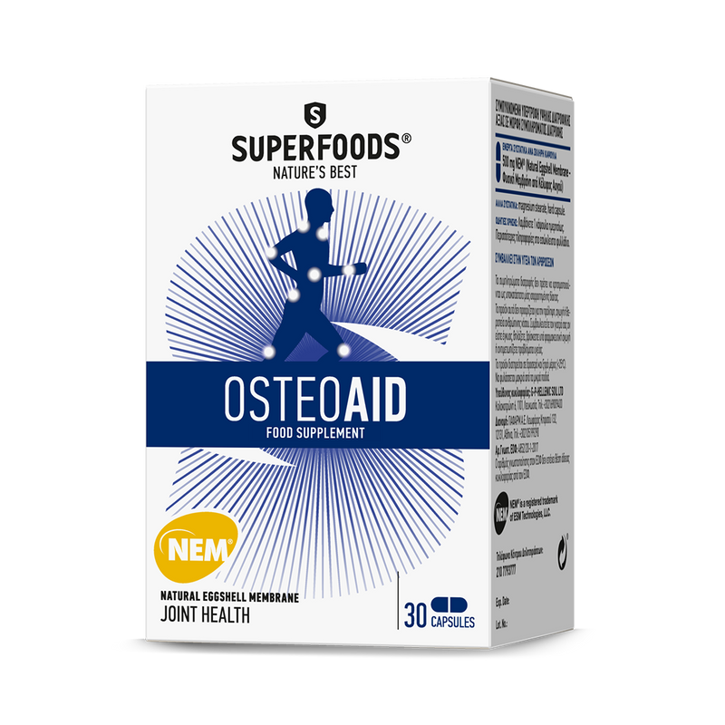 caixa suplemento alimentar superfoods osteoaid articulações 